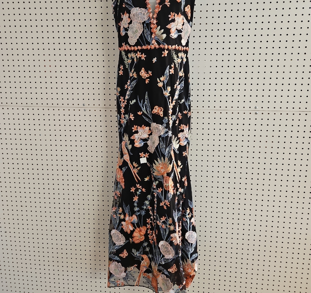 Marchesa Notte Butterfly Embroidered Gown